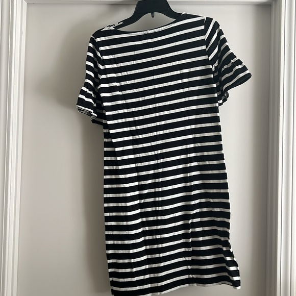 J.Crew Factory Size XS Striped Dress with Flutter Sleeves - Picture 8 of 17